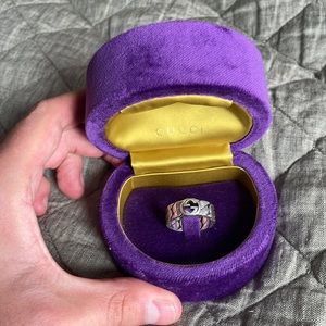 Gucci - sterling silver ring - size 25